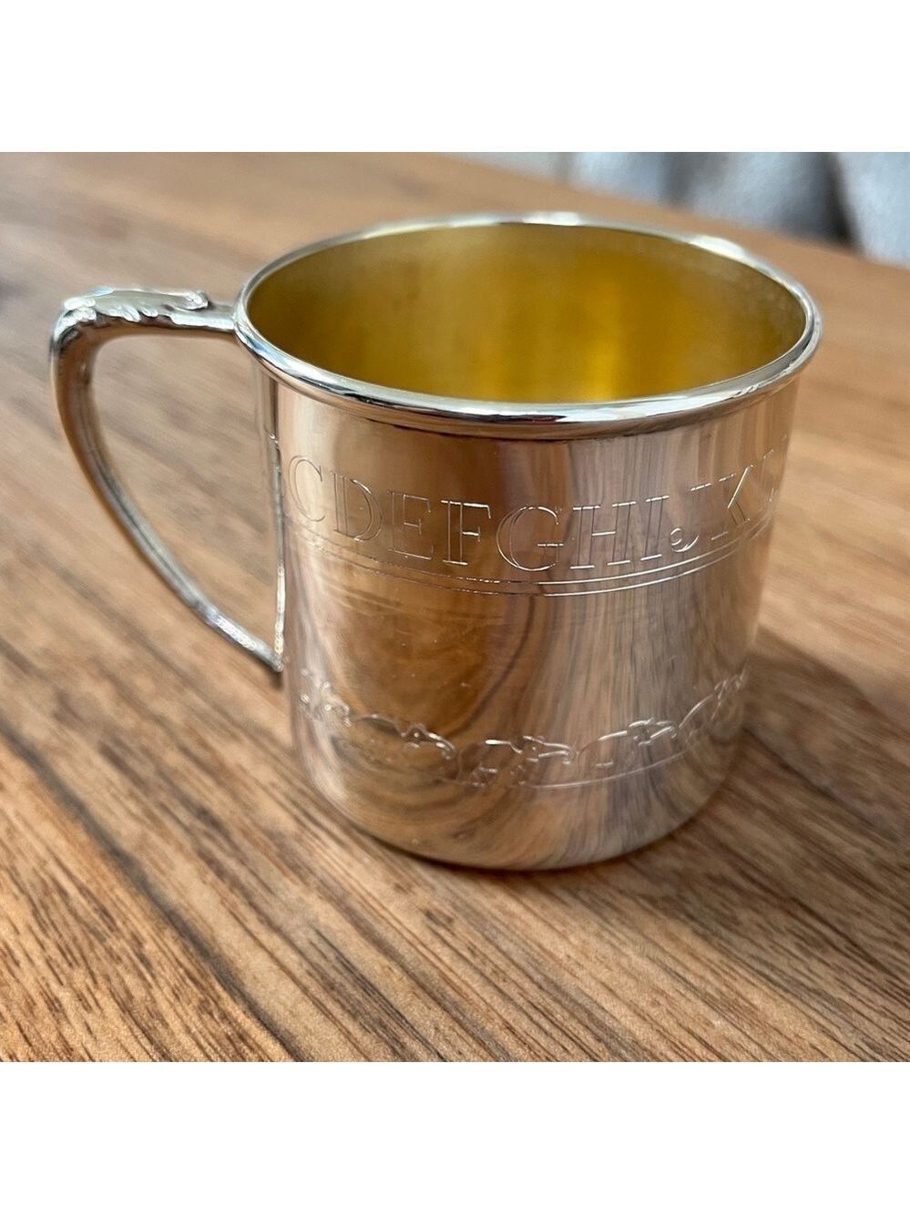 WM. A. ROGERS Vintage Silver Plated Baby Cup ABCs Elephants Oneida Original Box